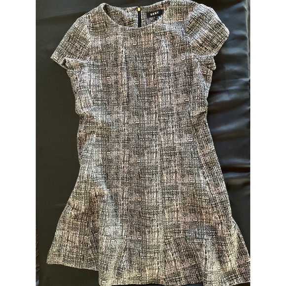 Dkny Dresses & Skirts - DKNY Women's Dress Size 14 Black White Geometric Short Sleeve Knee Length